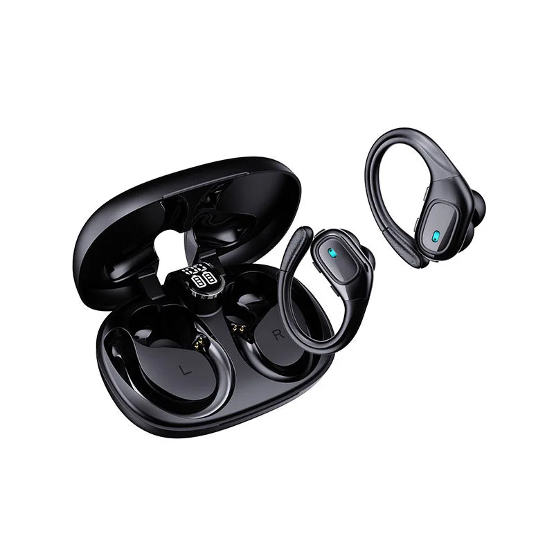 Wireless Sport Earbuds – 80H Battery, Earhook, ANC Mic