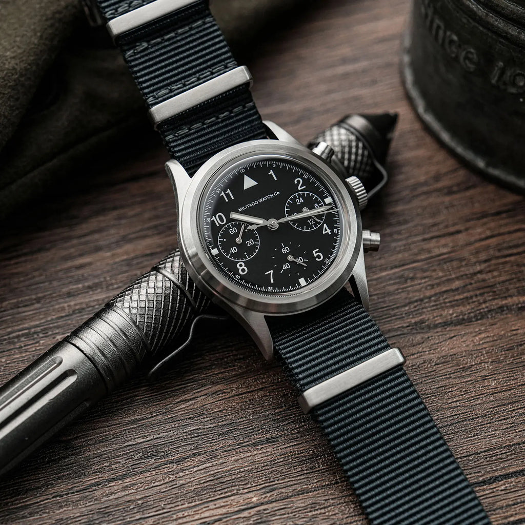 Militado ML26 Chronograph Watch – VK63 Quartz, 36.5mm, 100M, Screw-Down Crown