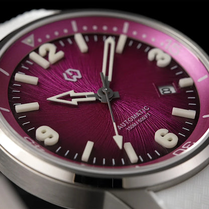 WISHDOIT Automatic Watch – Miyota 8215, Mother-of-Pearl Dial, Ceramic Bezel, Sapphire