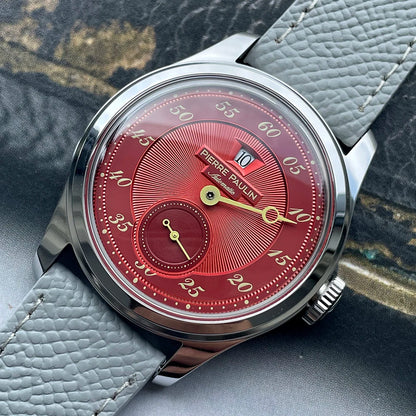 Pierre Paulin Jumping Hour Watch – Salmon Dial, ST17 Automatic, 38mm, Date