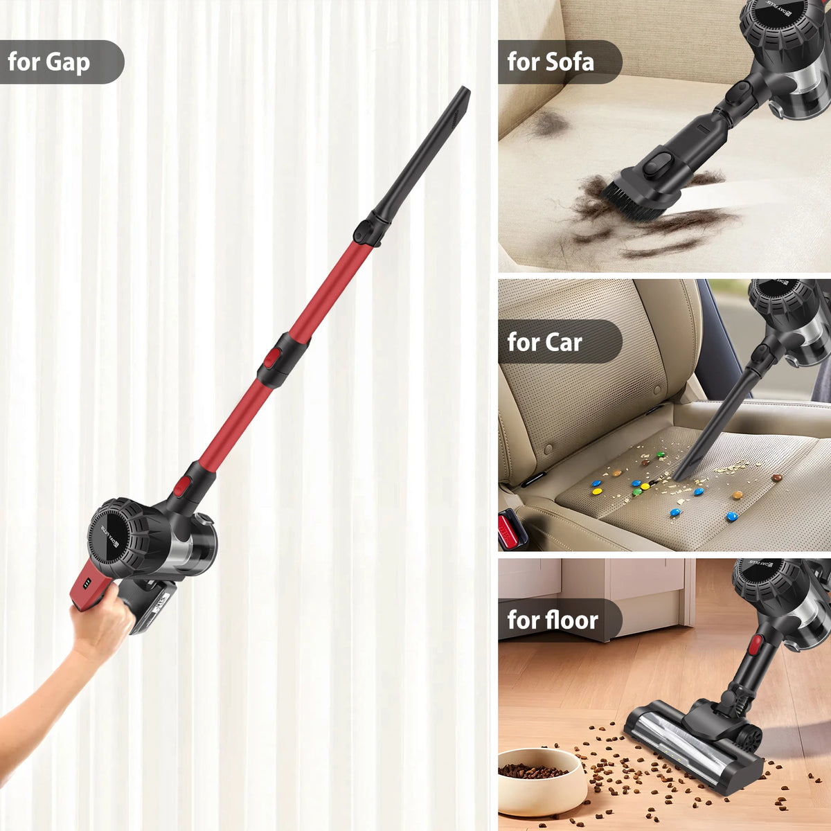 Cordless Stick Vacuum Cleaner | 17000PA 8-in-1 with LED Light
