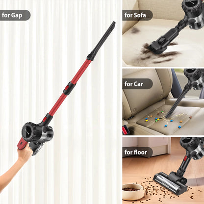 Cordless Stick Vacuum Cleaner | 17000PA 8-in-1 with LED Light