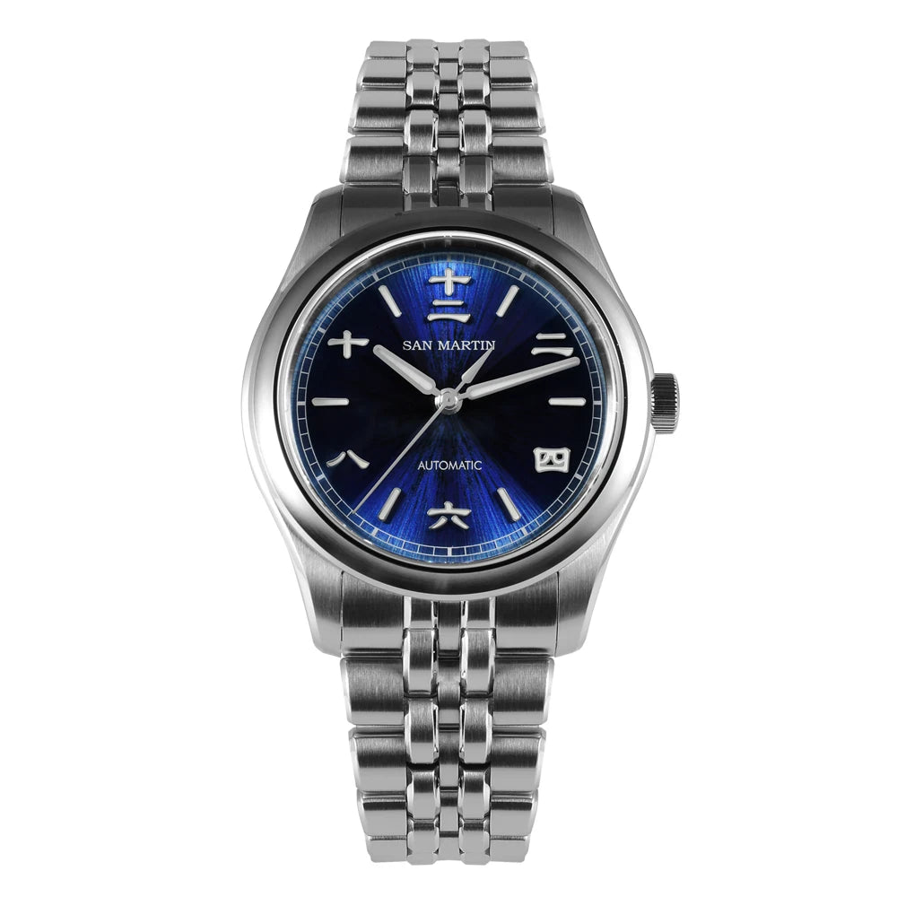 San Martin New 39mm Gada Watch Chinese Style Original Design Sunburst JianZhan Miyota 90S5 Men Dress Automatic Mechanical SN0144