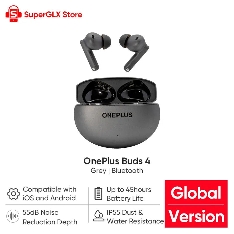 OnePlus Buds 4 – ANC TWS Earbuds, 55dB, IP55