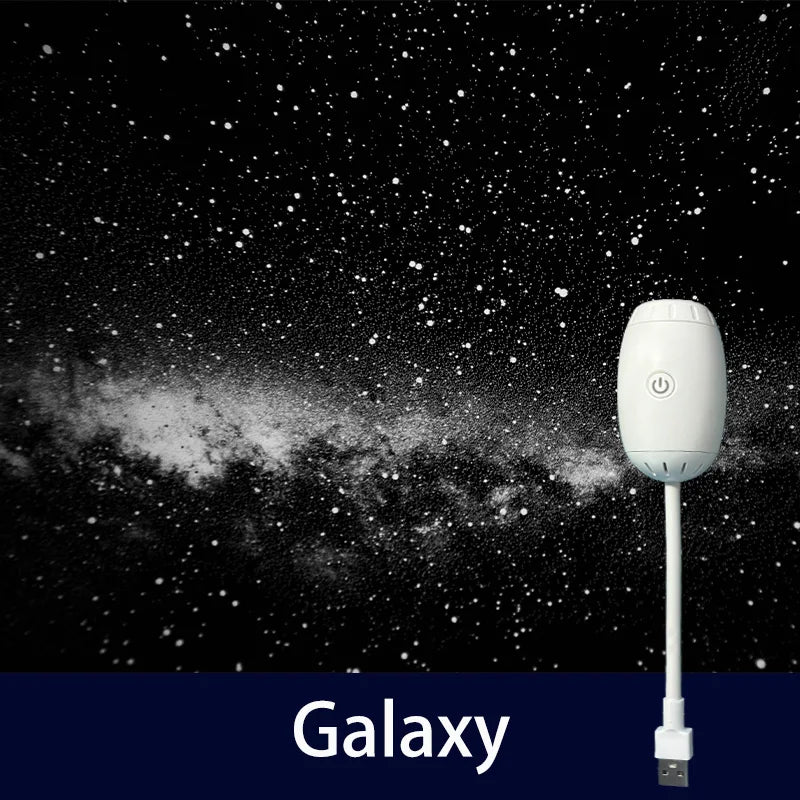GizmoLaxy Galaxy Star Projector – USB Night Light for Car, Bedroom & Tent