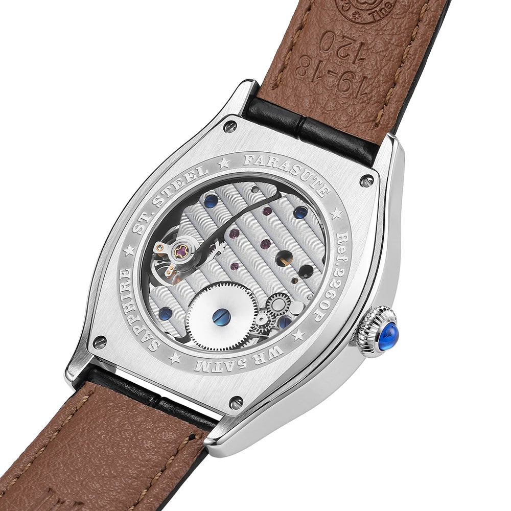 FARASUTE 36mm Hangzhou Retro Watch – Customised Manual Movement, Sapphire, 5 Bar