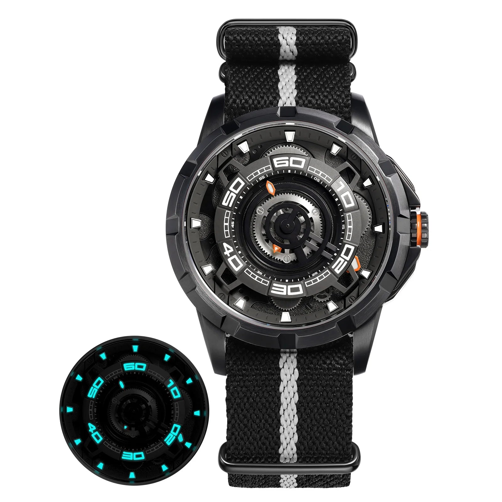 BERNY Automatic Skeleton Watch – MIYOTA 82S0, Sapphire, 5ATM, 3D Dial