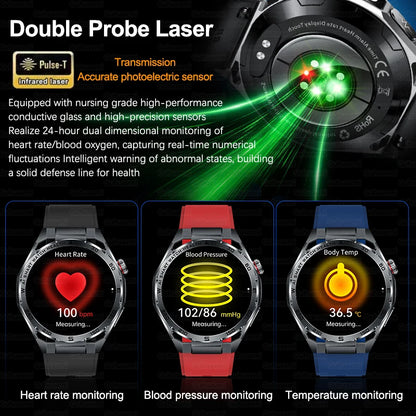 Nursing-Grade AI ECG Smart Watch | Sapphire Glass & Bluetooth