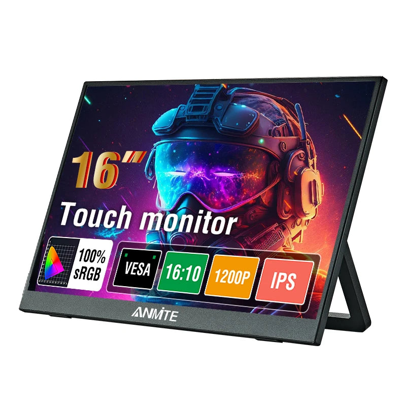Anmite 16" Portable Touch Monitor – 1200P HDR, 16:10