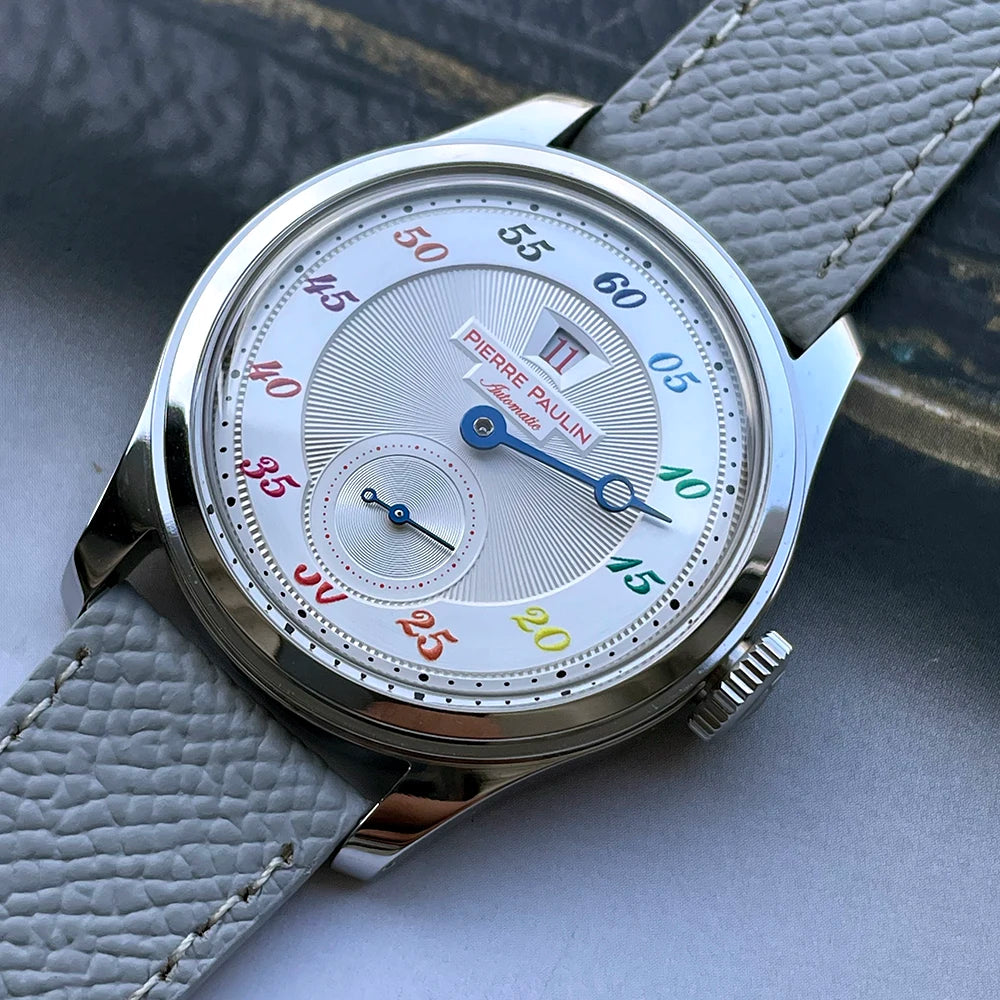 Pierre Paulin Jumping Hour Watch – Salmon Dial, ST17 Automatic, 38mm, Date