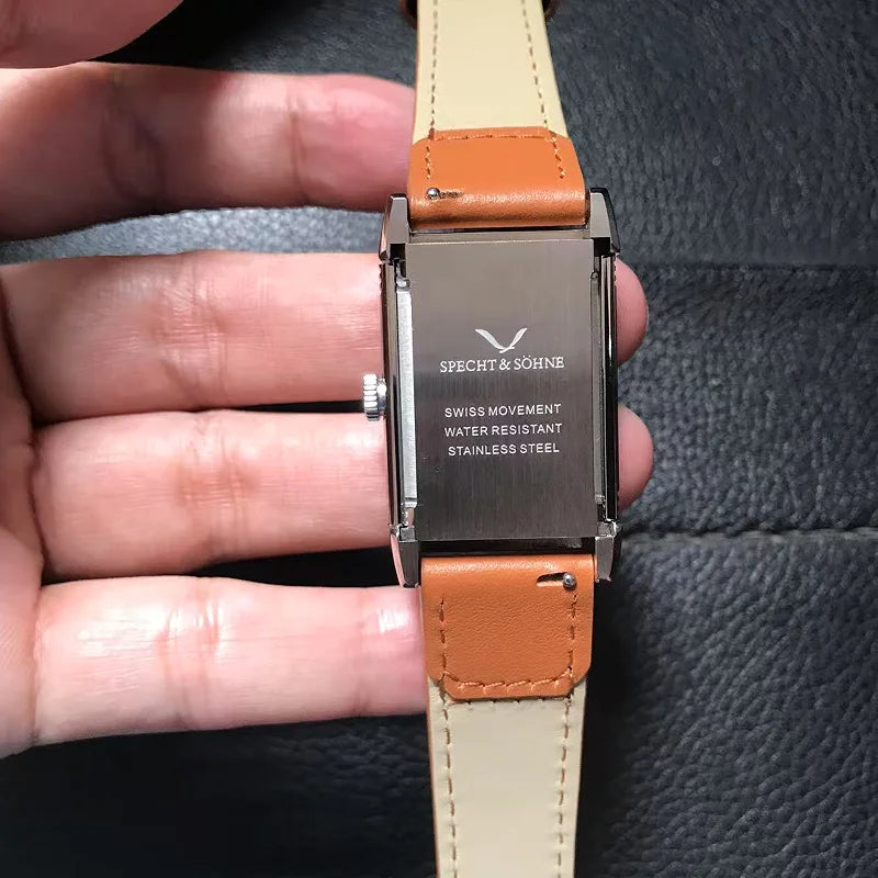 Specht & Söhne Overturn Square Watch – Ultrathin Quartz, 25.5mm
