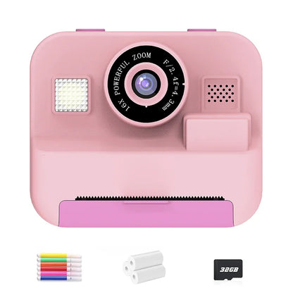Kids Thermal Instant Print Camera – 1080P with 32GB Card