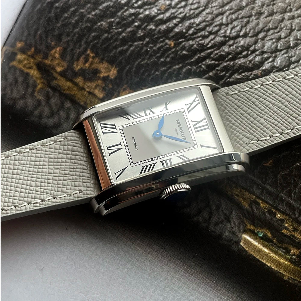 MERKUR NH05 Rectangle Retro Automatic Watch – Sapphire, NH05 Movement