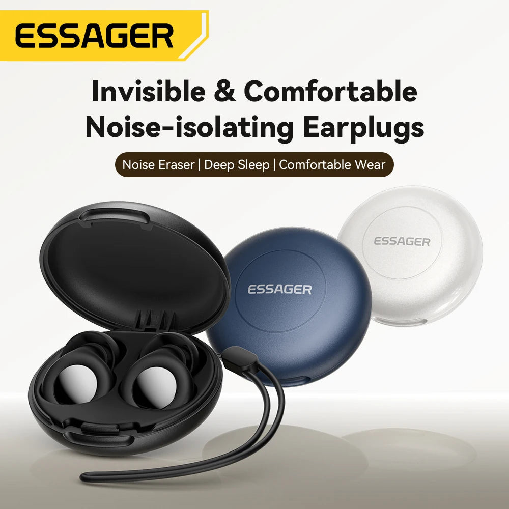 ESSAGER Sleep Earplugs – Silicone, Noise Cancelling