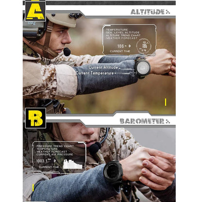 NORTH EDGE Apache 3 Sport Watch — Altimeter, Barometer & Compass