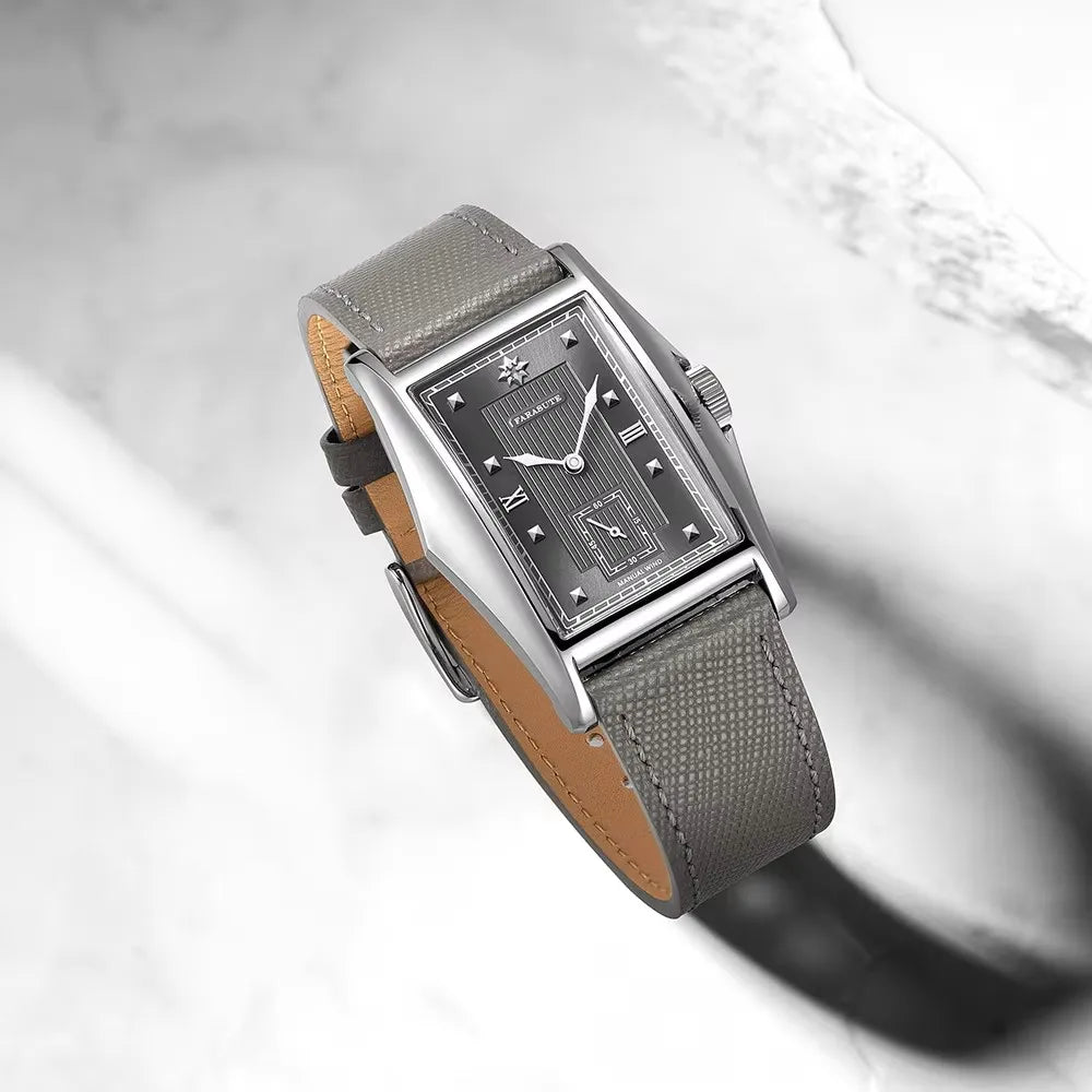 FARASUTE Creative Square Manual Mechanical Watch – Sapphire, Small Seconds