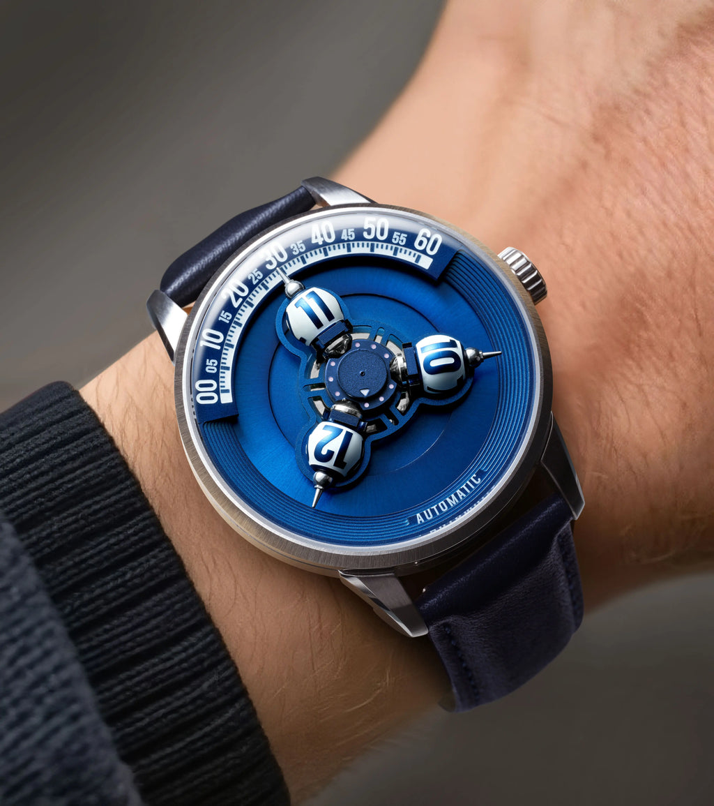 Vortichron 41mm Automatic Watch – Miyota 8215, Spherical Star-Pattern Dial, Sapphire, 50M
