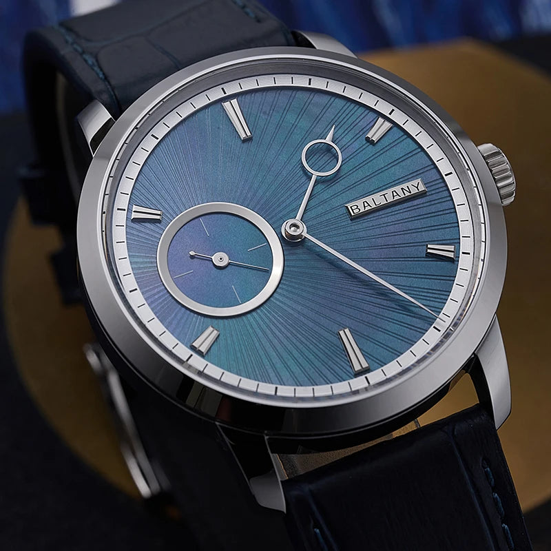Baltany S4128 Micro-Rotor Automatic Watch – MOP Dial, Sapphire, Exhibition Caseback