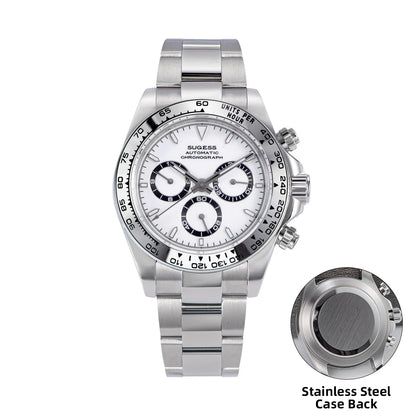 Sugess Panda Chronograph S418 – SL4801 Automatic, Ceramic Bezel, Sapphire