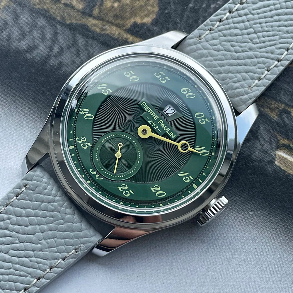 Pierre Paulin Jumping Hour Watch – Salmon Dial, ST17 Automatic, 38mm, Date