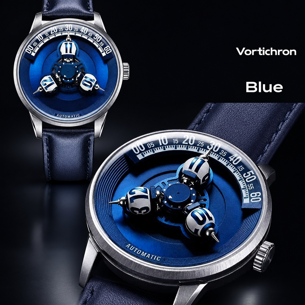 Vortichron 41mm Automatic Watch – Miyota 8215, Spherical Star-Pattern Dial, Sapphire, 50M