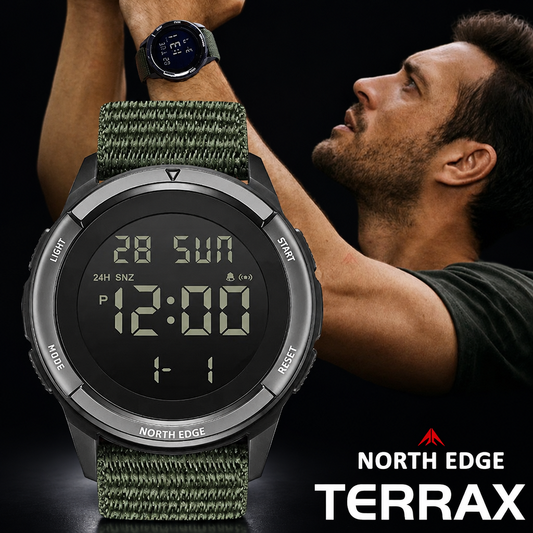 NORTH EDGE TERRAX Men’s Sport Watch – 50M Waterproof