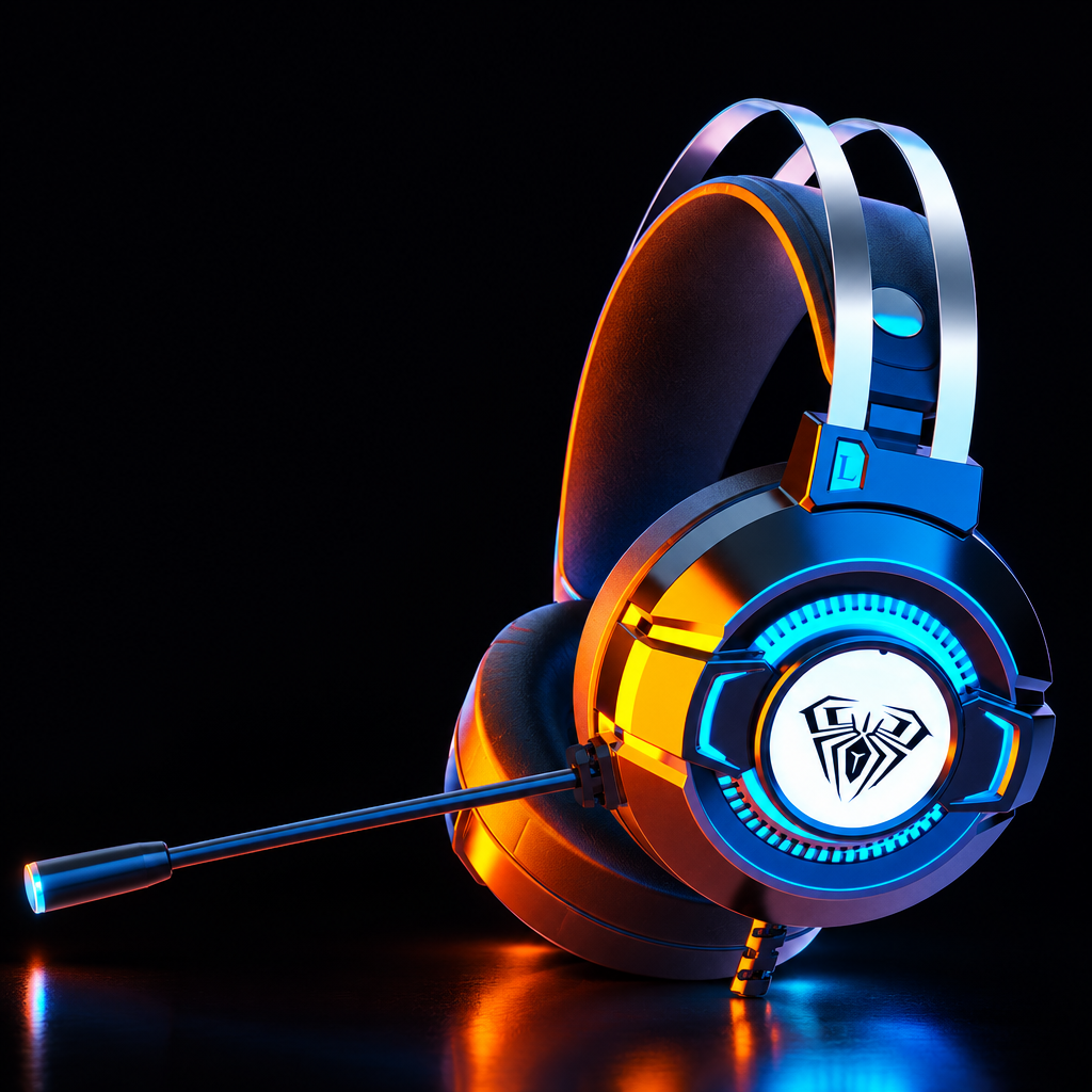 GizmoLaxy Pro gaming headset, dark studio