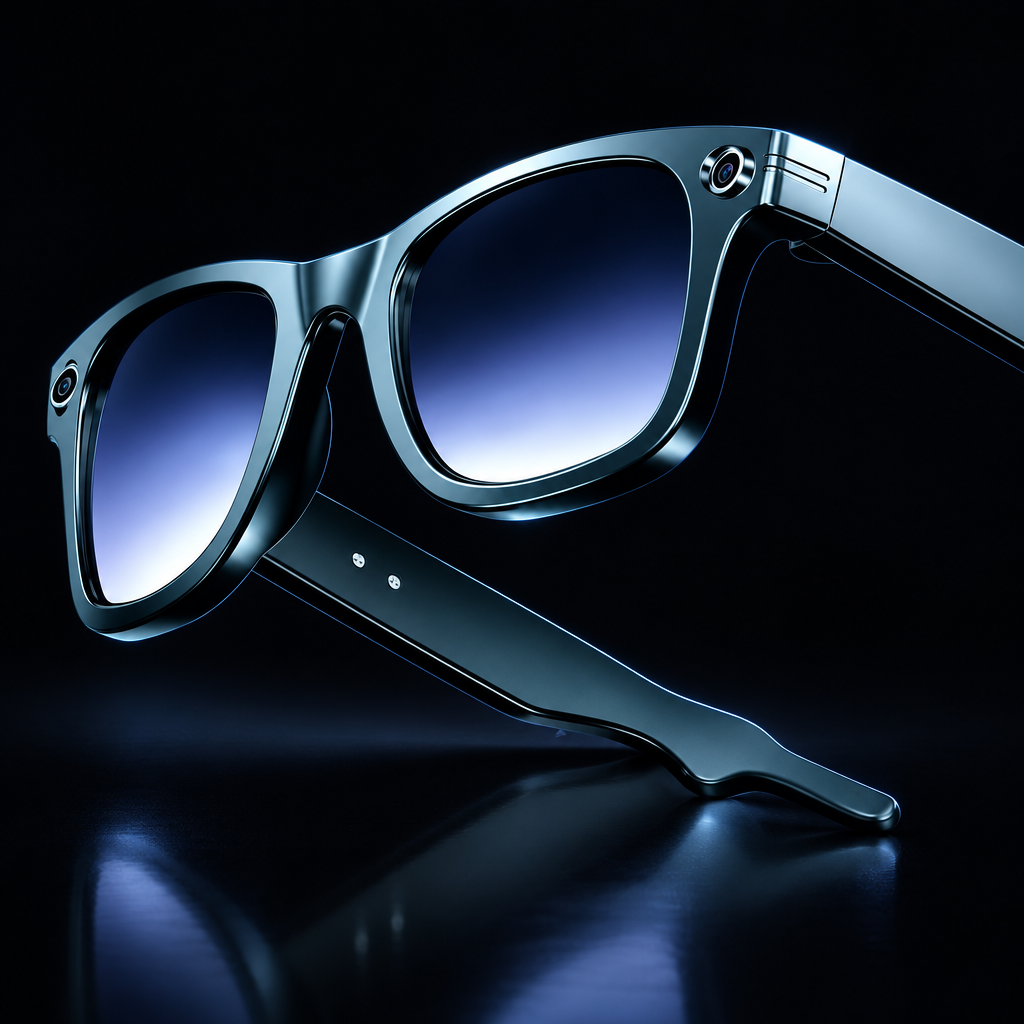 Smart glasses, dark studio