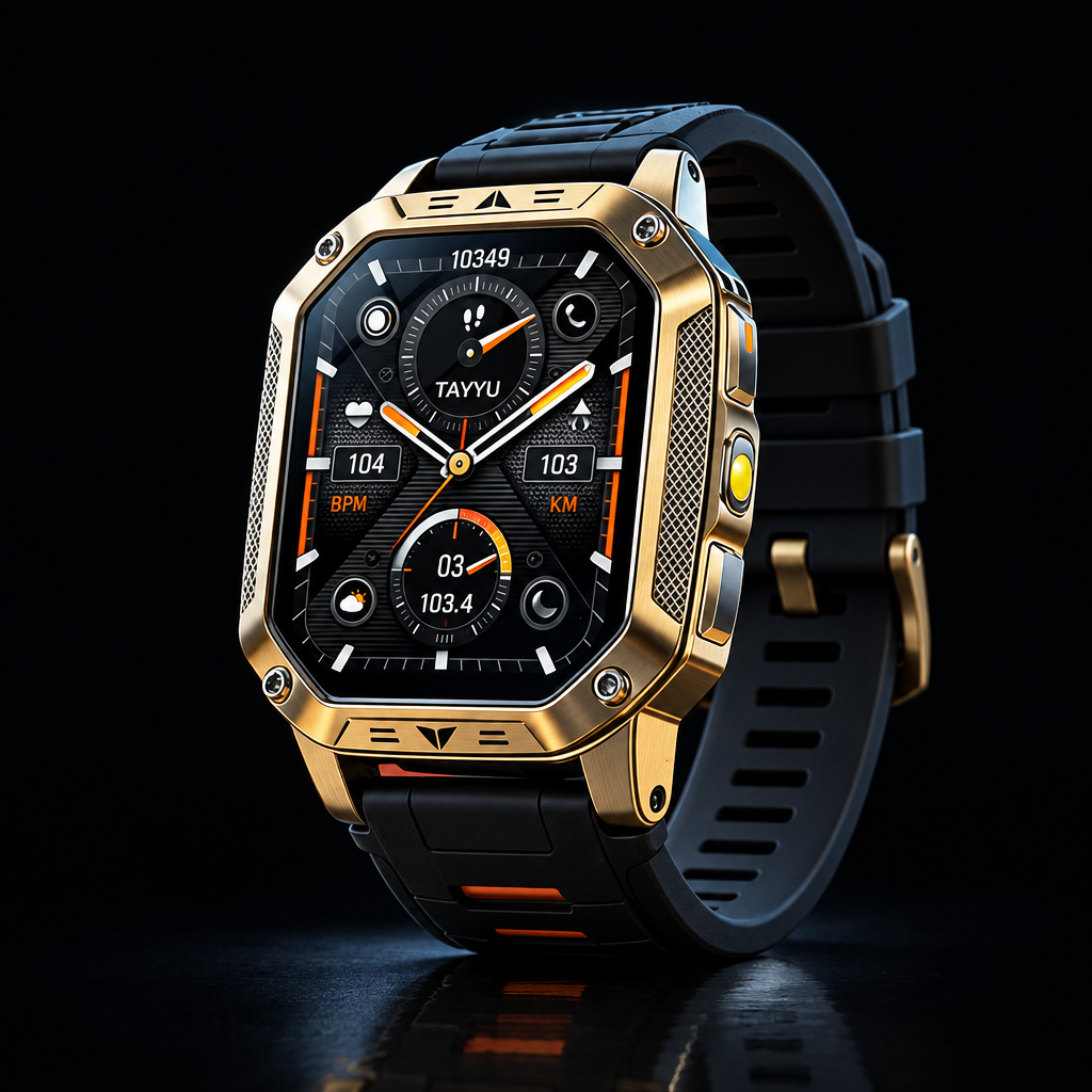TANK military GPS watch, dark studio
